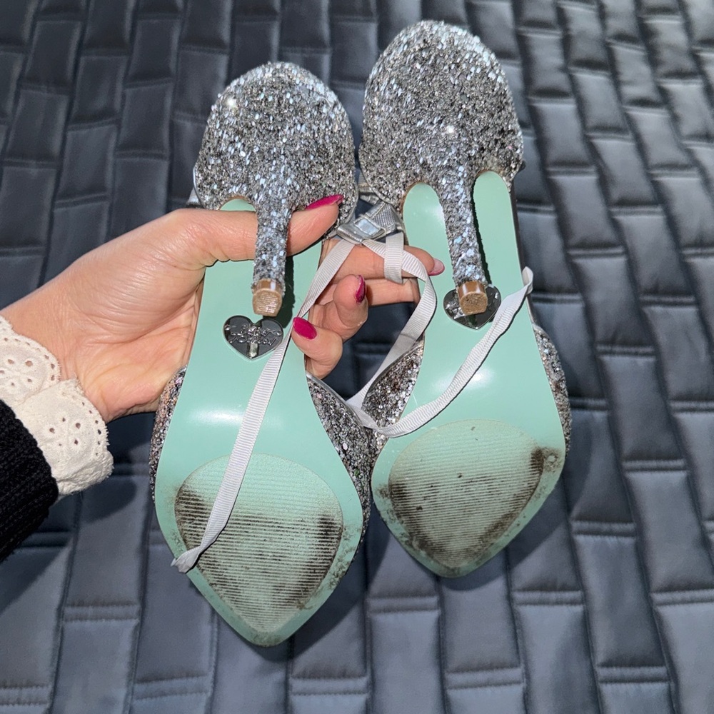 Betsey Johnson Glitter Heels - image 7